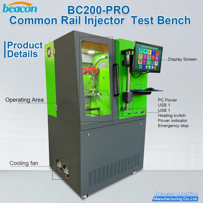 {BC200-PRO Servo Motor Common Rail Injector Test Bench with Coding BIP}