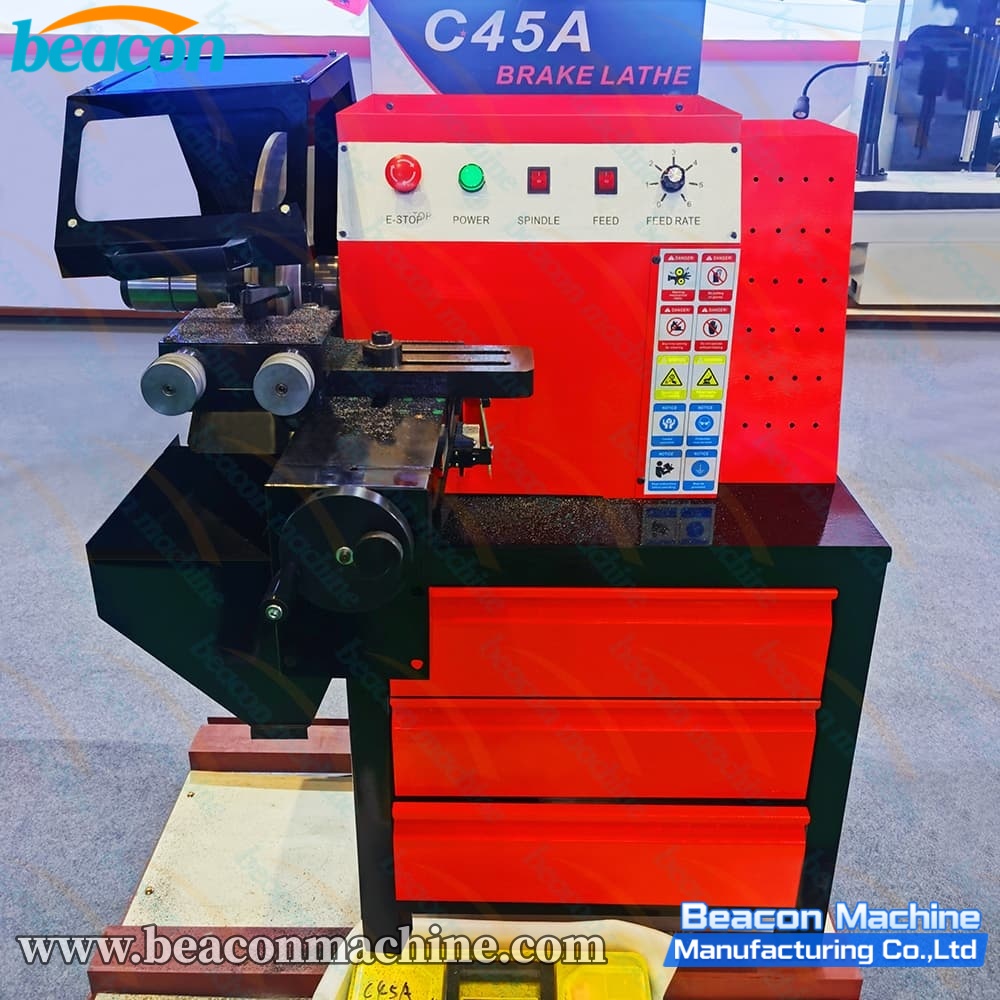 {C45A Precision Brake Disc Lathe with Cabinet Base}