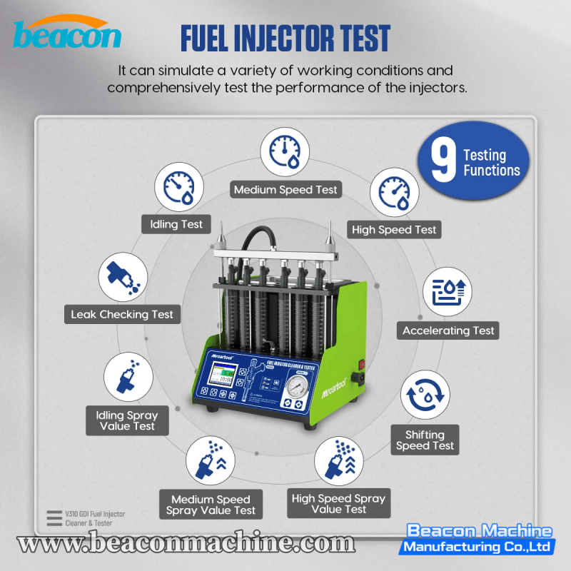{V310 6-Cylinder GDI Fuel Injector Cleaner and Tester (Large Screen)}